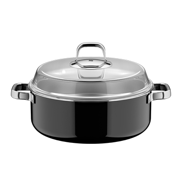 WMF 퓨전테크 미네랄 프로 <br> 블랙 라운드 로스터 28cm