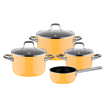 WMF 퓨전테크 에센셜 프로 망고 옐로우 4종 냄비 세트 