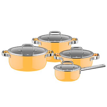 WMF 퓨전테크 오로라 프로 망고 옐로우 4종 냄비 세트 